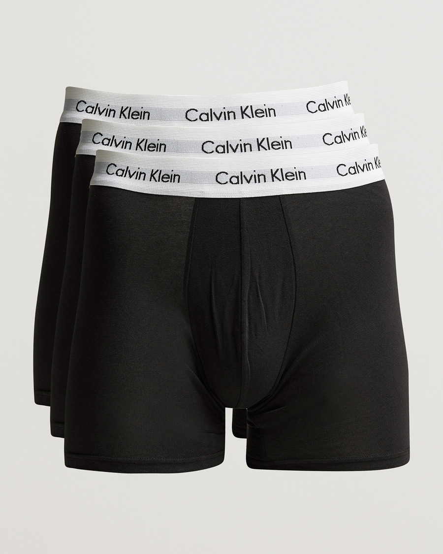 Herre |  | Calvin Klein | Cotton Stretch 3-Pack Boxer Breif Black