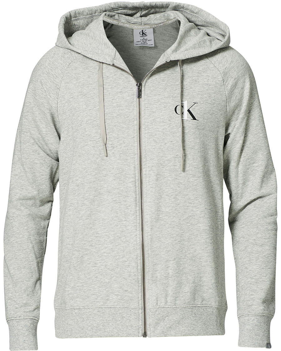 Calvin Klein CK One Lounge Full Hoodie Grey Heather CareOfCarl.dk