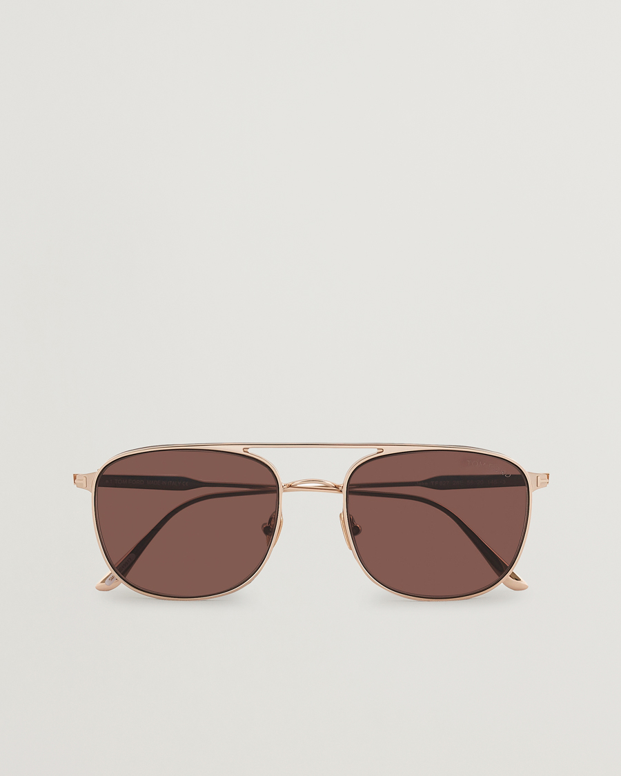 Herre | Tom Ford Jake Sunglasses Shiny Rose Gold/Brown | Tom Ford | Jake Sunglasses Shiny Rose Gold/Brown