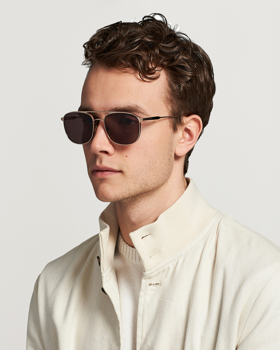 Herre | Tilbehør | Tom Ford | Jake Sunglasses Shiny Rose Gold/Brown