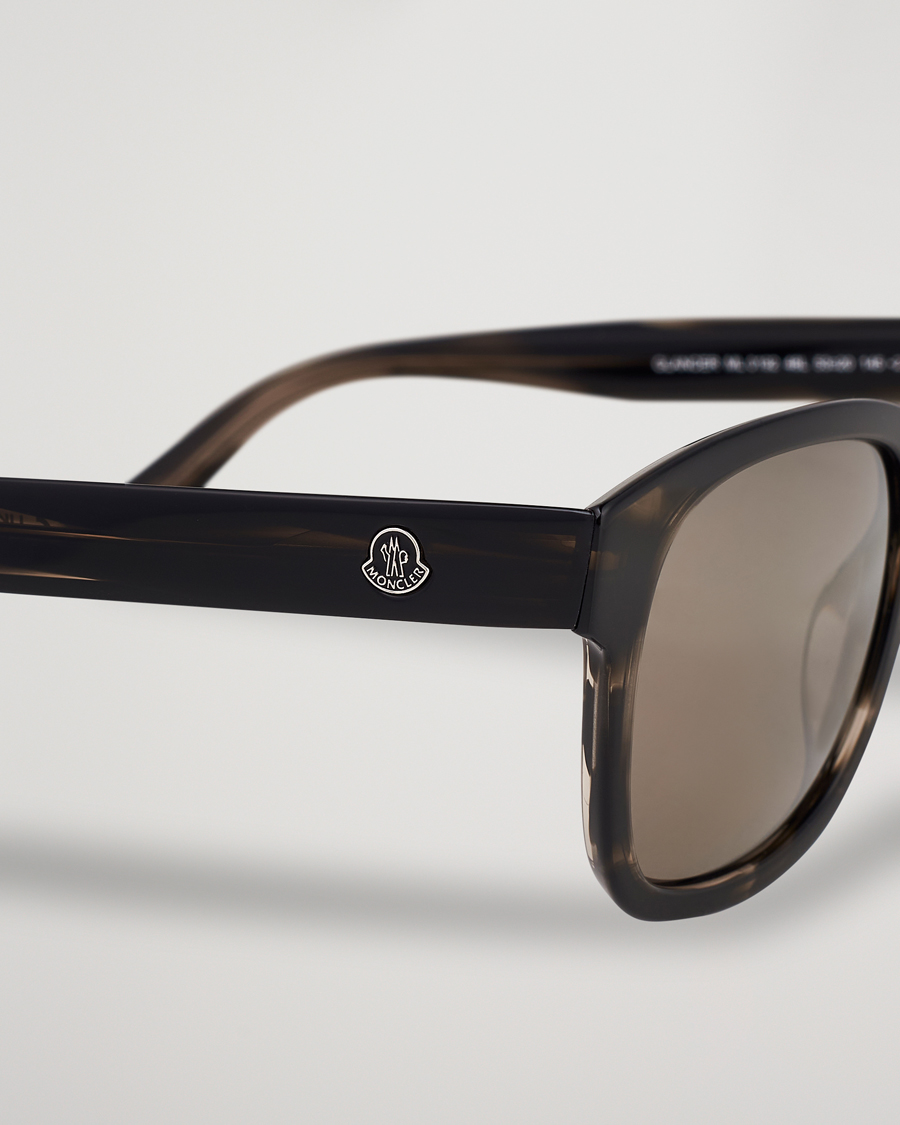 Herre | Moncler Lunettes ML0192 Sunglasses Shiny Dark Brown/Roviex Mirror | Moncler Lunettes | ML0192 Sunglasses Shiny Dark Brown/Roviex Mirror