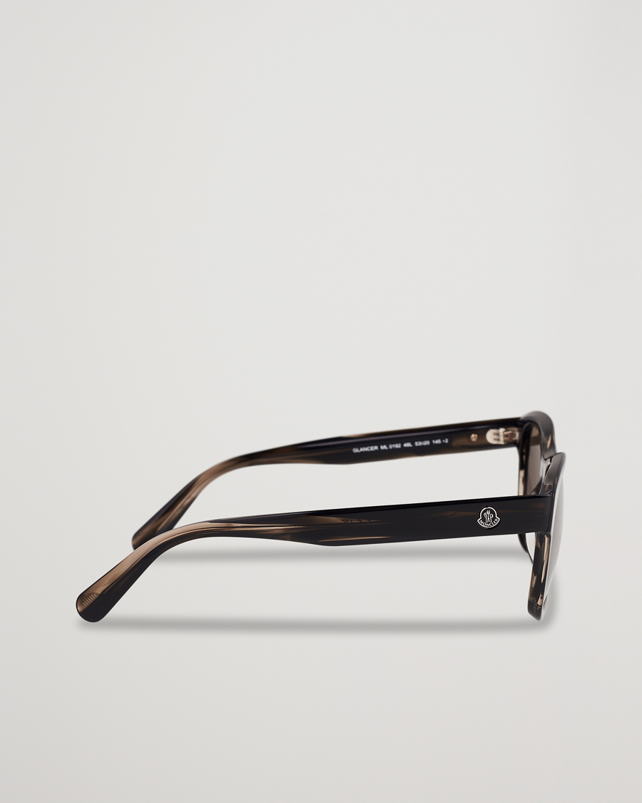 Herre | Moncler Lunettes ML0192 Sunglasses Shiny Dark Brown/Roviex Mirror | Moncler Lunettes | ML0192 Sunglasses Shiny Dark Brown/Roviex Mirror