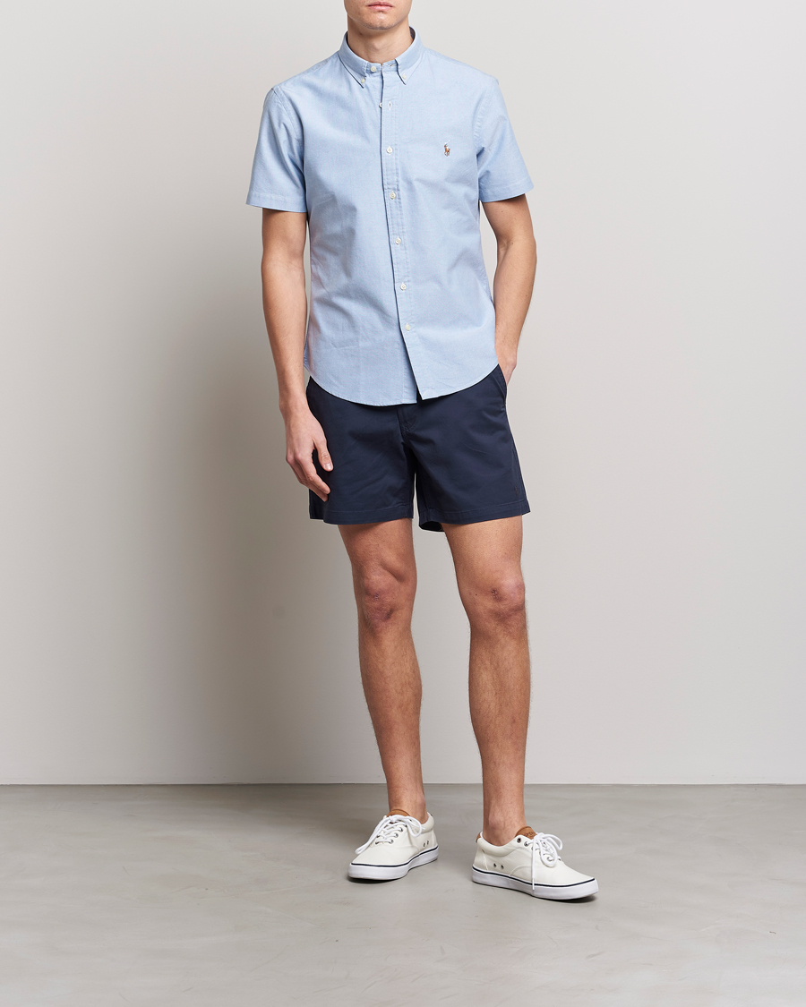 Herr |  | Polo Ralph Lauren | Slim Fit Oxford Short Sleeve Shirt Blue