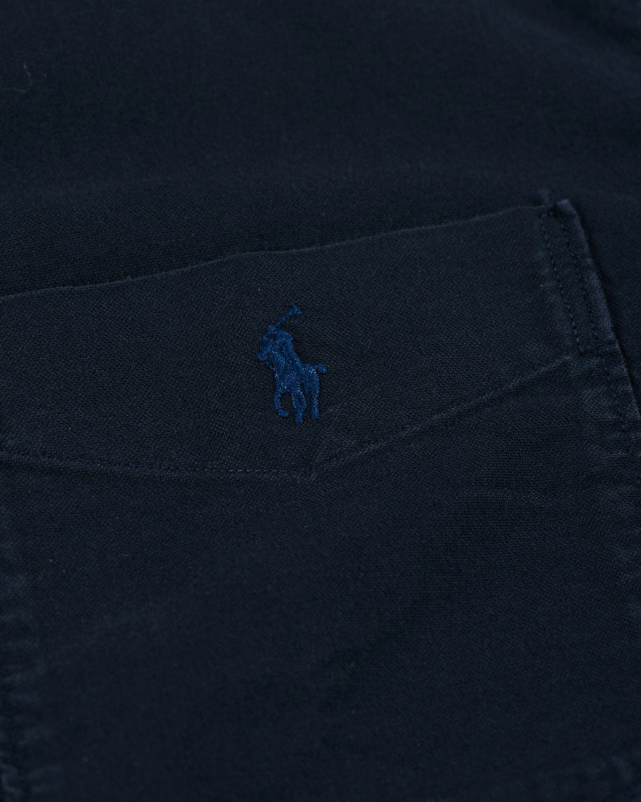 Herre | Skjorter | Polo Ralph Lauren | Zip Oxford Garment Dyed Shirt Navy