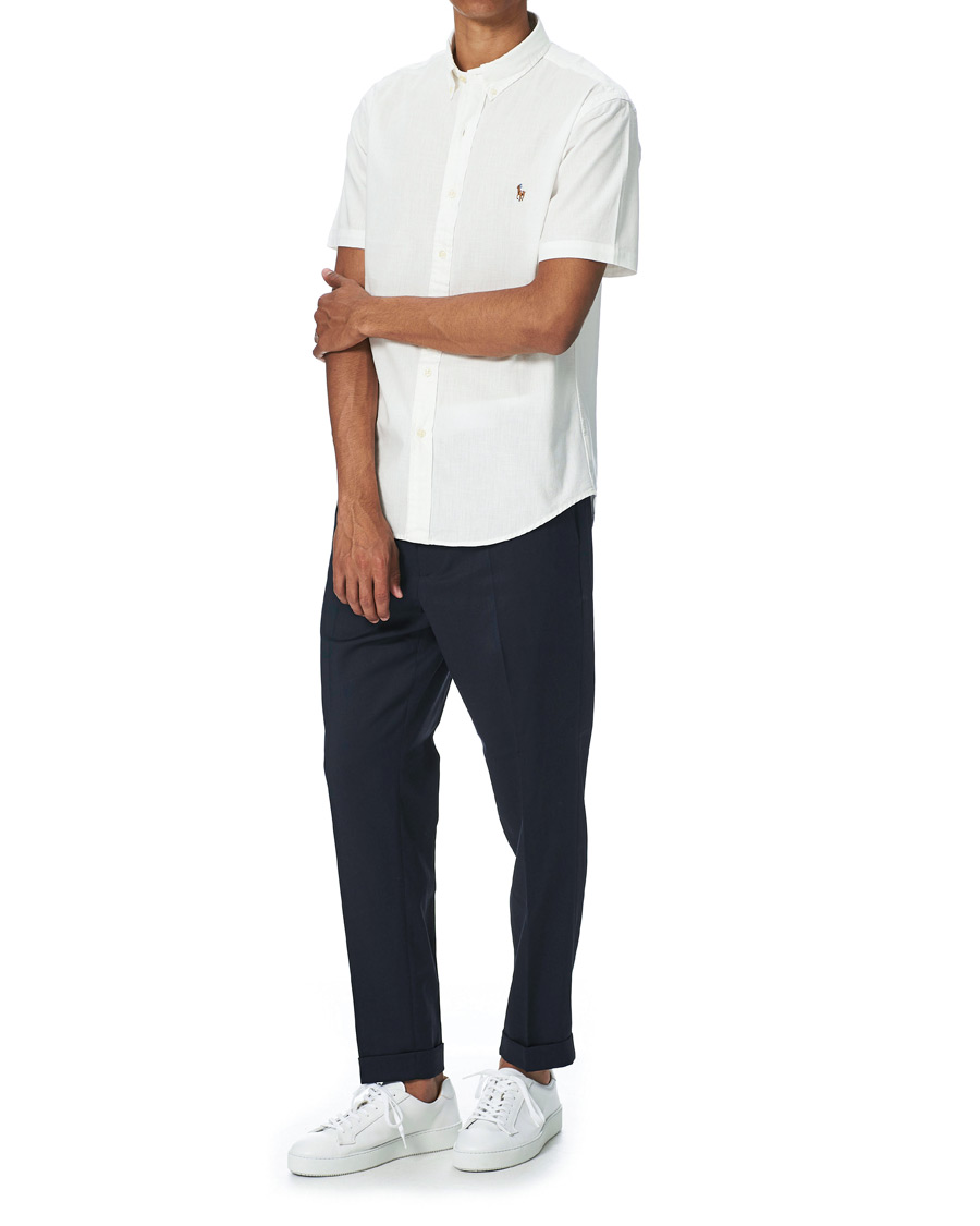 Herre | Kortærmede skjorter | Polo Ralph Lauren | Slim Fit Short Sleeve Button Down Shirt White