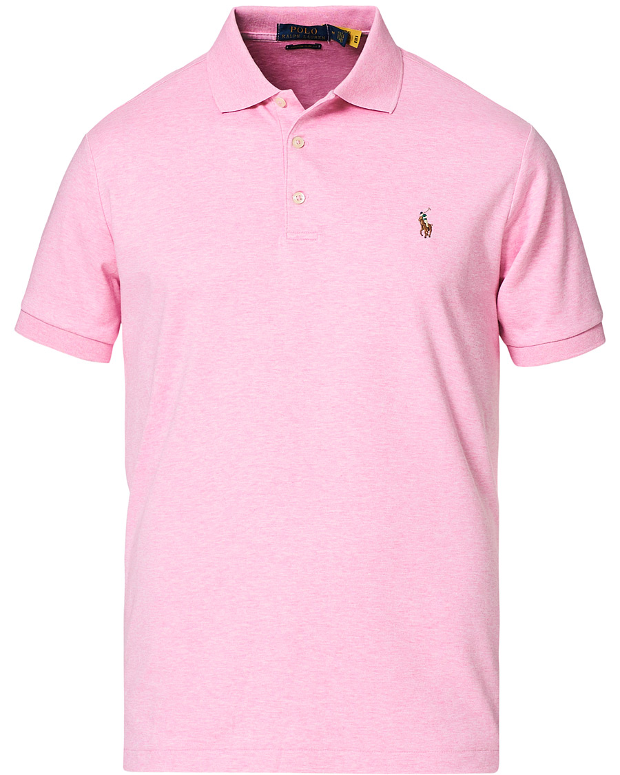 Herre | Polotrøjer | Polo Ralph Lauren | Custom Slim Fit Interlock Polo Hampton Pink Heather
