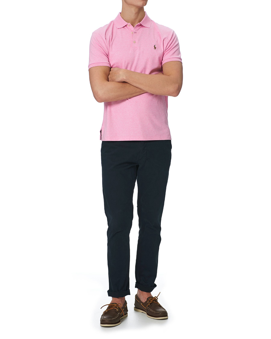 Herre | Polotrøjer | Polo Ralph Lauren | Custom Slim Fit Interlock Polo Hampton Pink Heather