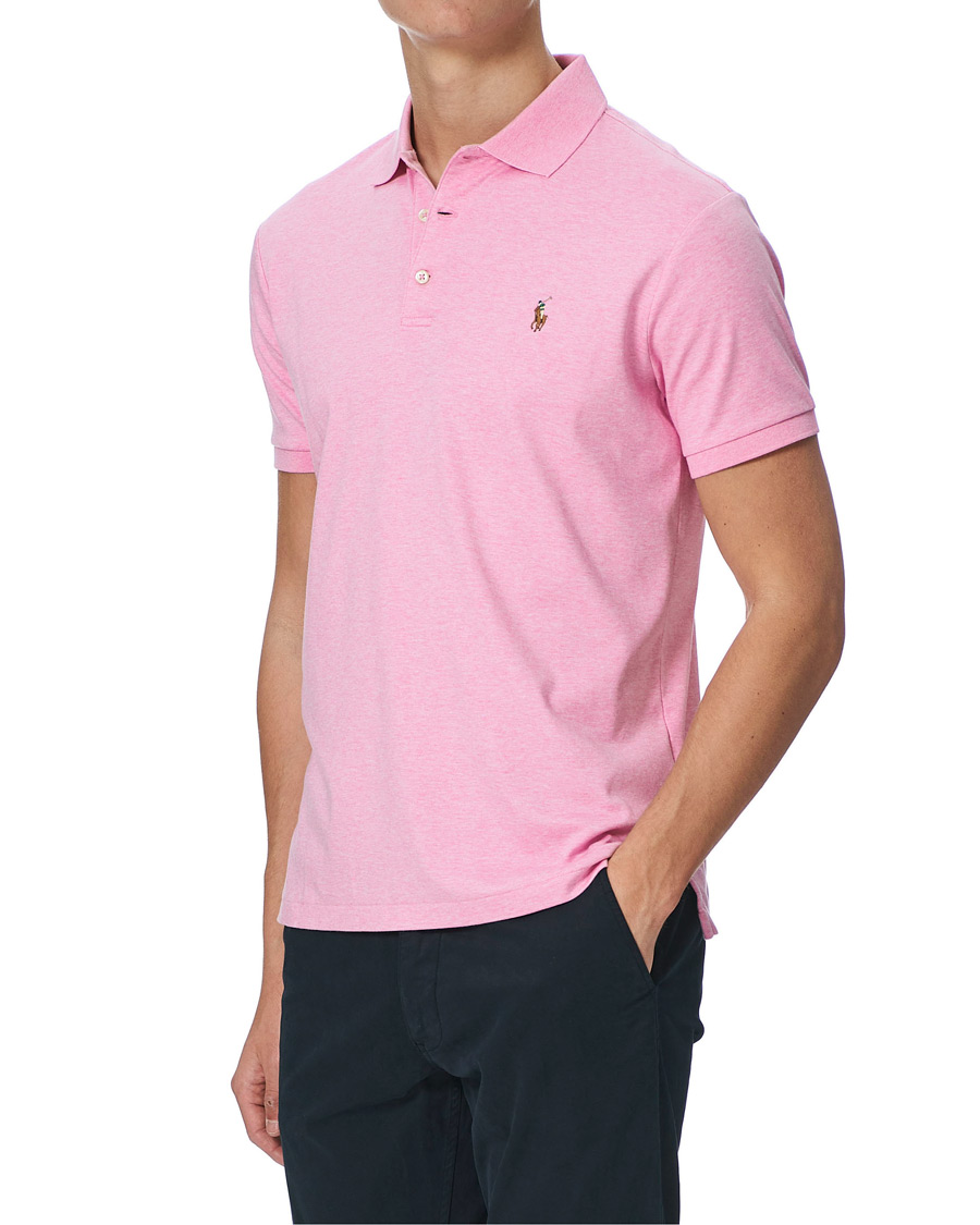 Herre | Polotrøjer | Polo Ralph Lauren | Custom Slim Fit Interlock Polo Hampton Pink Heather