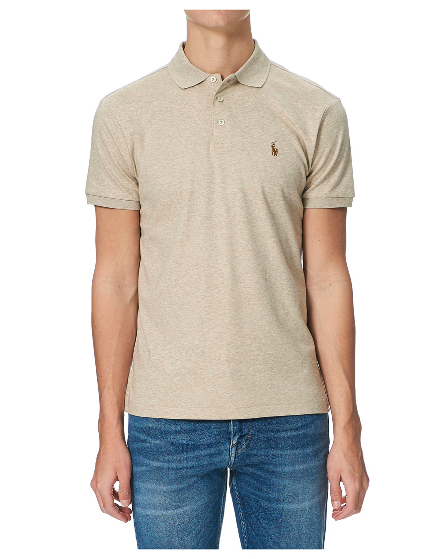 Herre | Polotrøjer | Polo Ralph Lauren | Luxury Pima Cotton Polo Tuscan Beige Heather