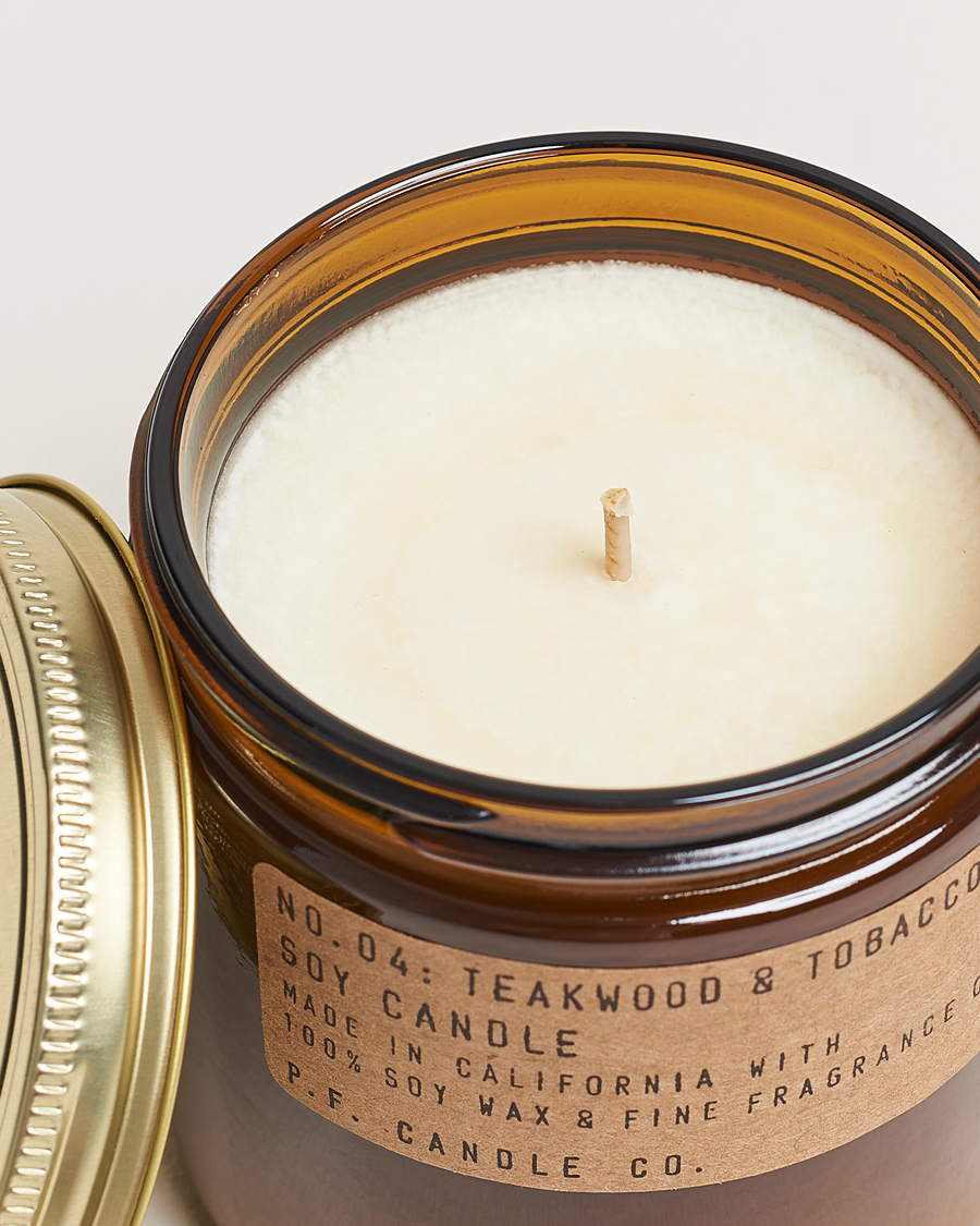 Herr | Doftljus | P.F. Candle Co. | Soy Candle No. 4 Teakwood & Tobacco 354g