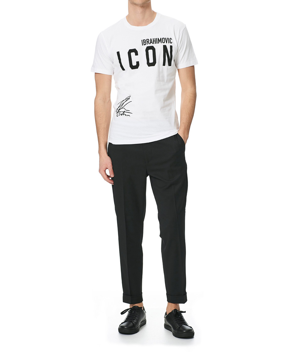 Herre | T-Shirts | Dsquared2 | X Ibrahimovic Icon Sign Crew Neck Tee White