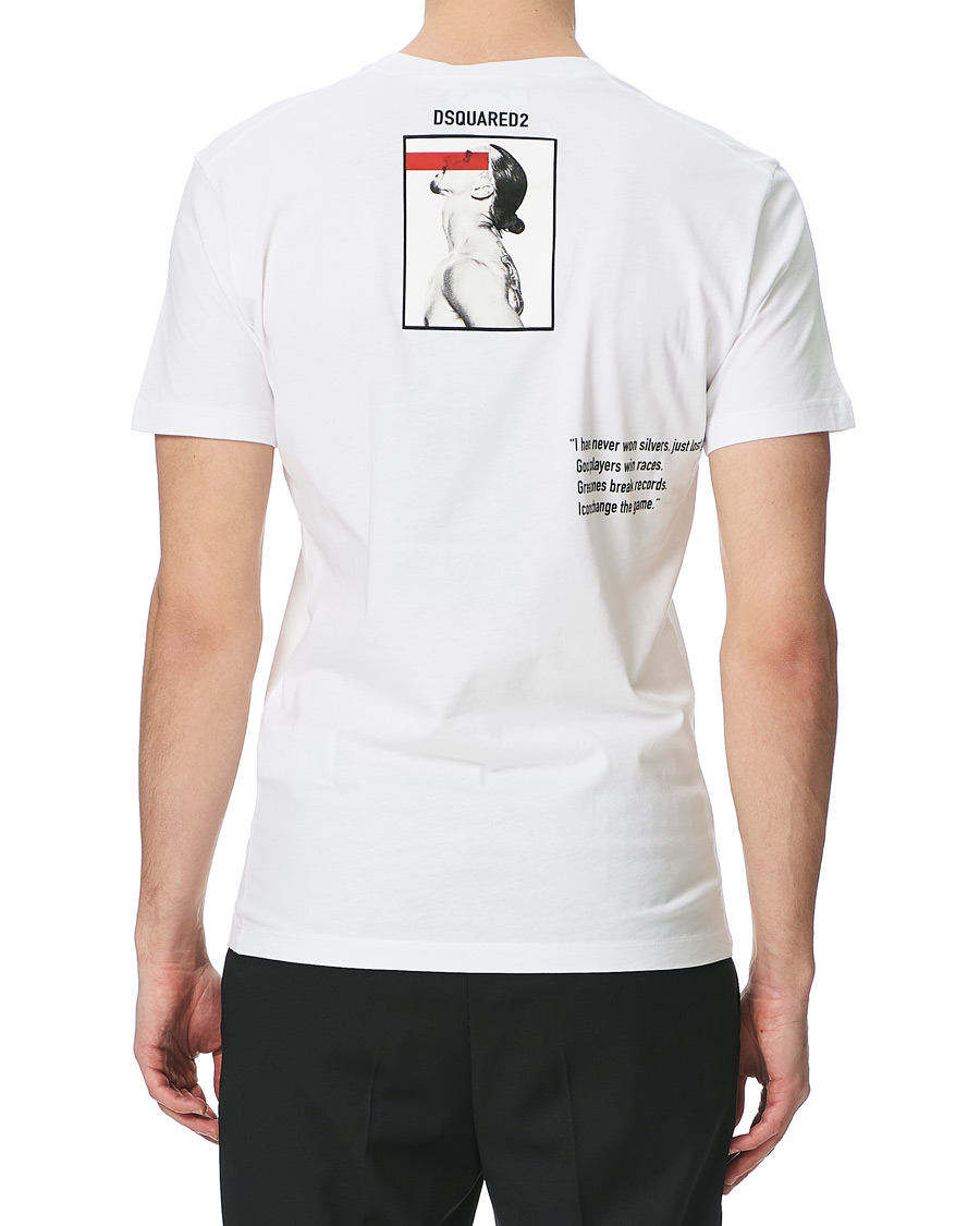 Herre | T-Shirts | Dsquared2 | X Ibrahimovic Icon Sign Crew Neck Tee White