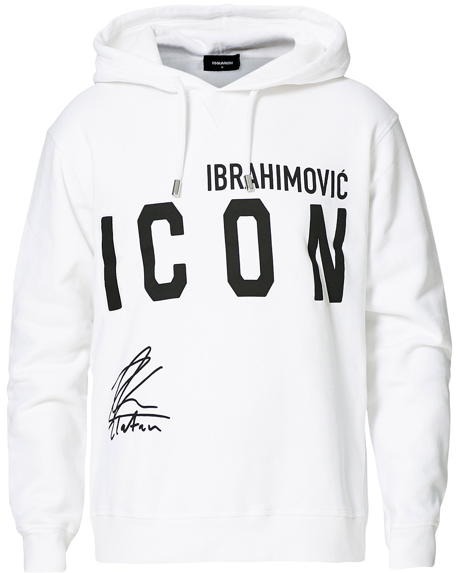 Herre | Trøjer | Dsquared2 | X Ibrahimovic Icon Sign Hoodie White