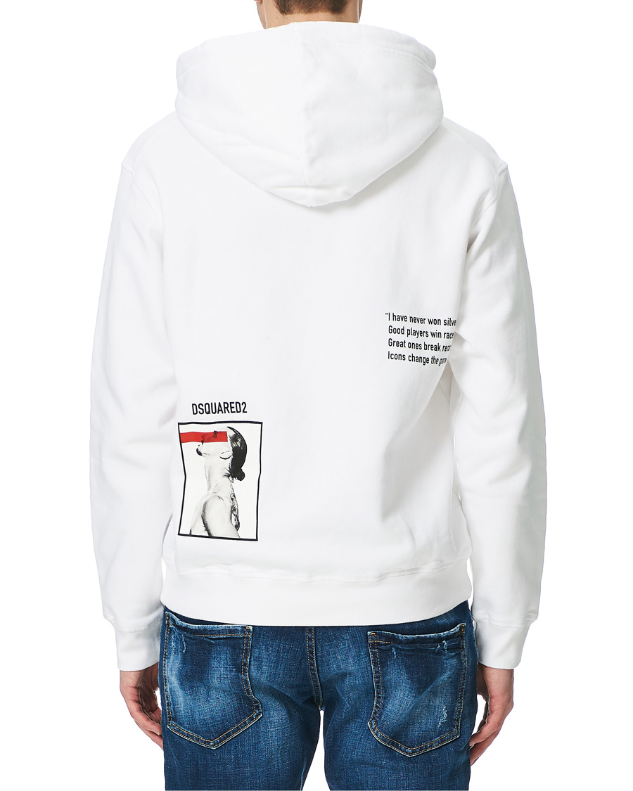Herre | Trøjer | Dsquared2 | X Ibrahimovic Icon Sign Hoodie White