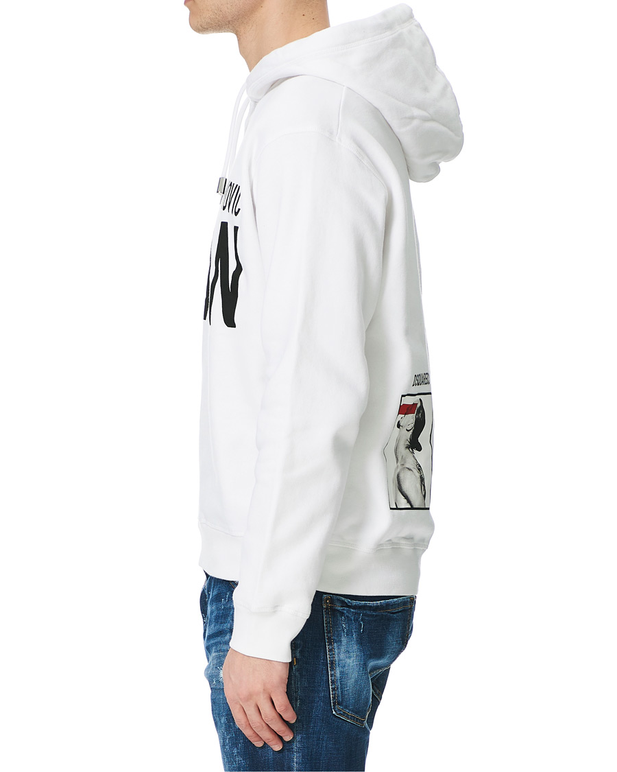 Herre | Trøjer | Dsquared2 | X Ibrahimovic Icon Sign Hoodie White