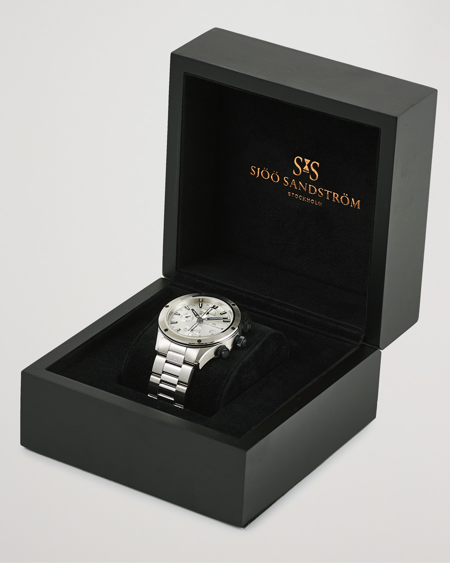 Herre | Sjöö Sandström UTC Extreme 44,2mm White and Stainless Steel | Sjöö Sandström | UTC Extreme 44,2mm White and Stainless Steel