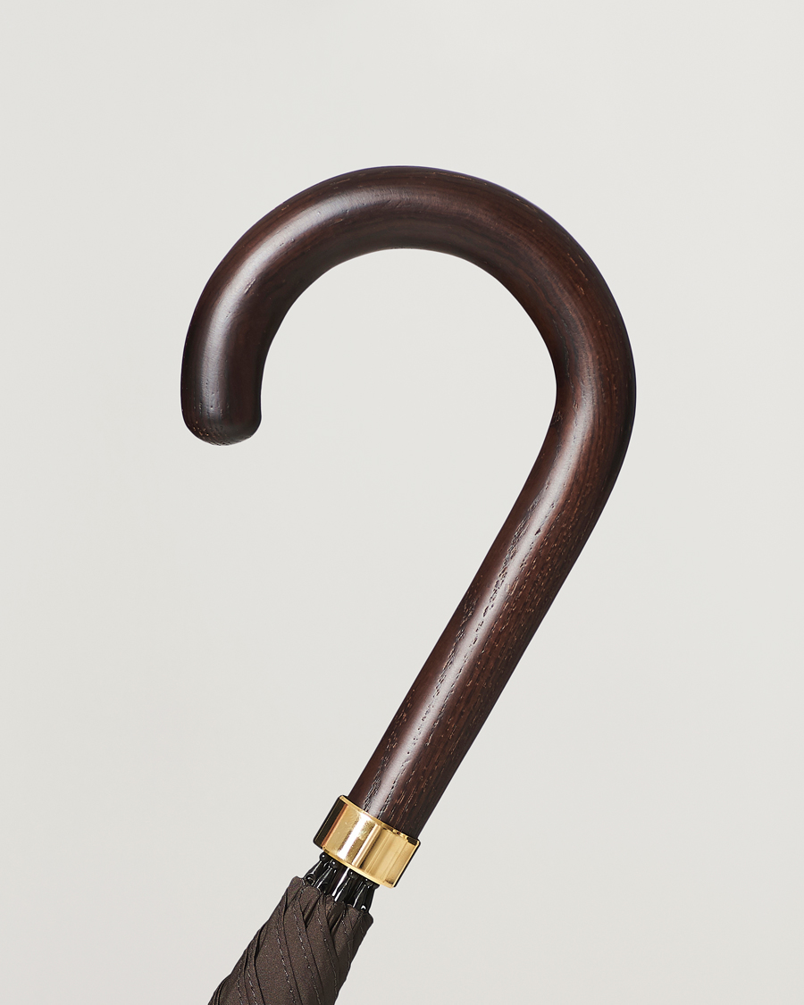 Herre | Paraplyer | Fox Umbrellas | Polished Hardwood Umbrella Brown