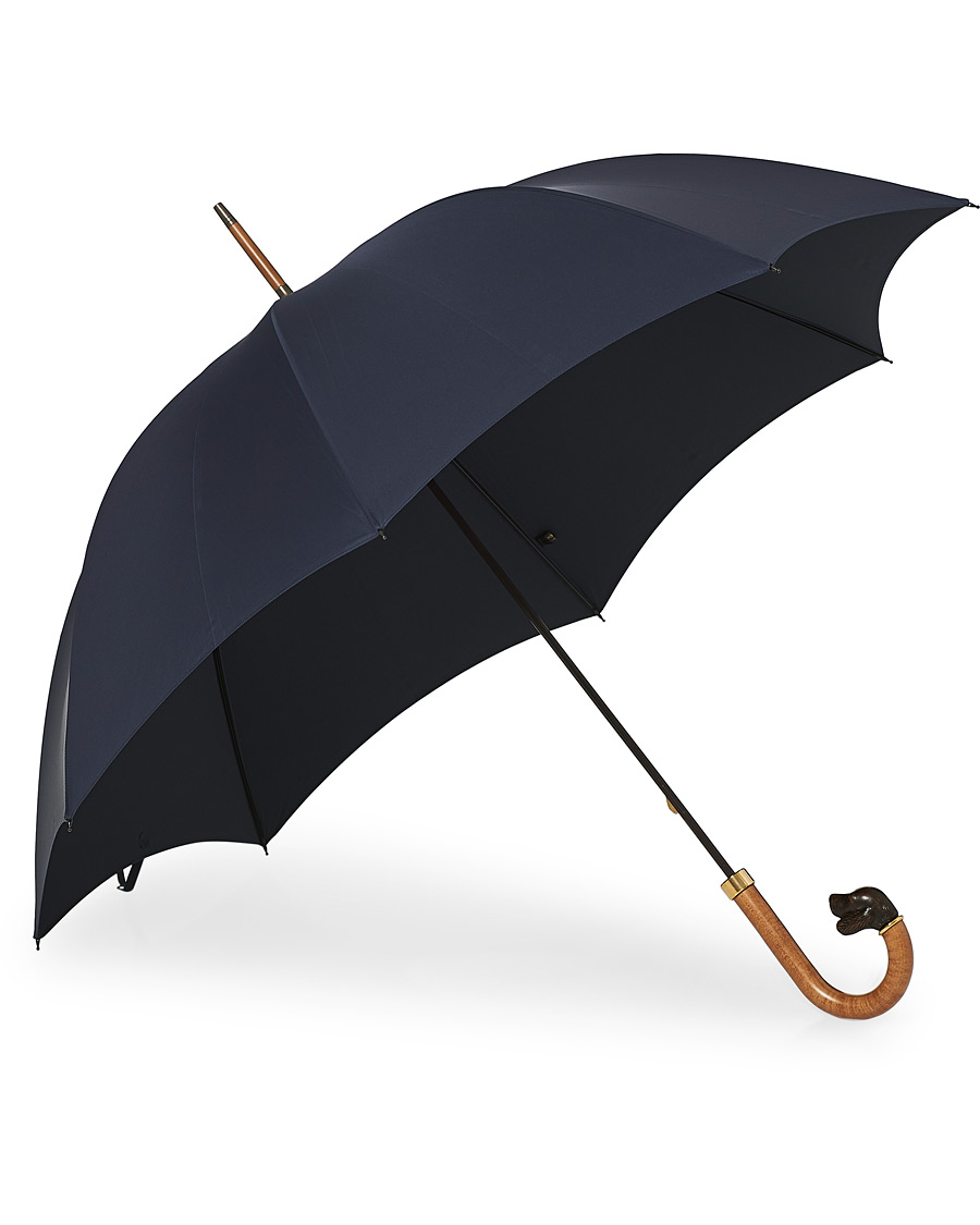 Herre | Paraply | Fox Umbrellas | Brown Spaniel Umbrella Navy
