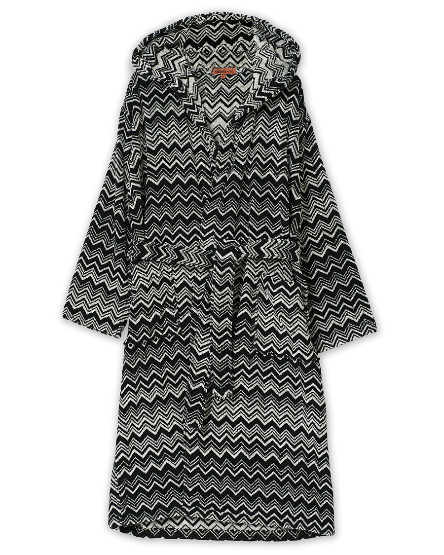Herre | | Missoni Home | Keith Bathrobe Black/White