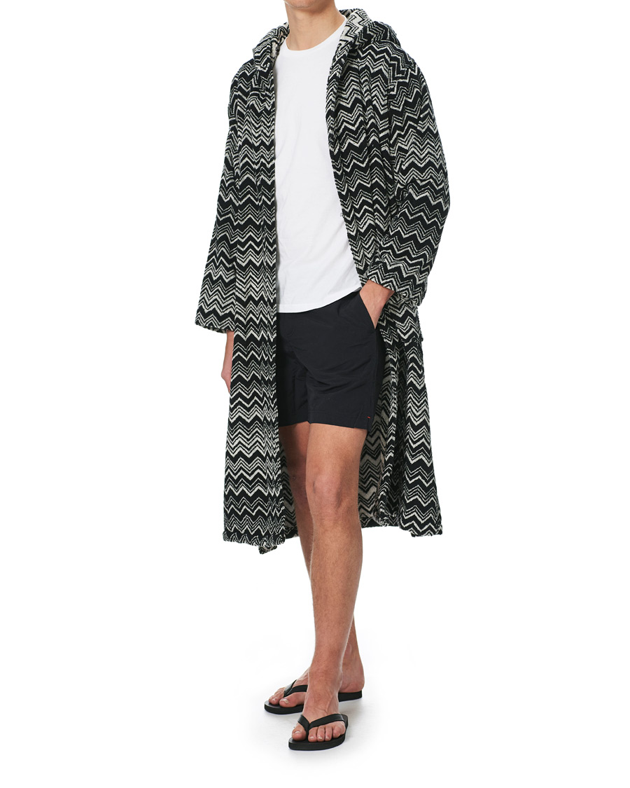 Herre | | Missoni Home | Keith Bathrobe Black/White