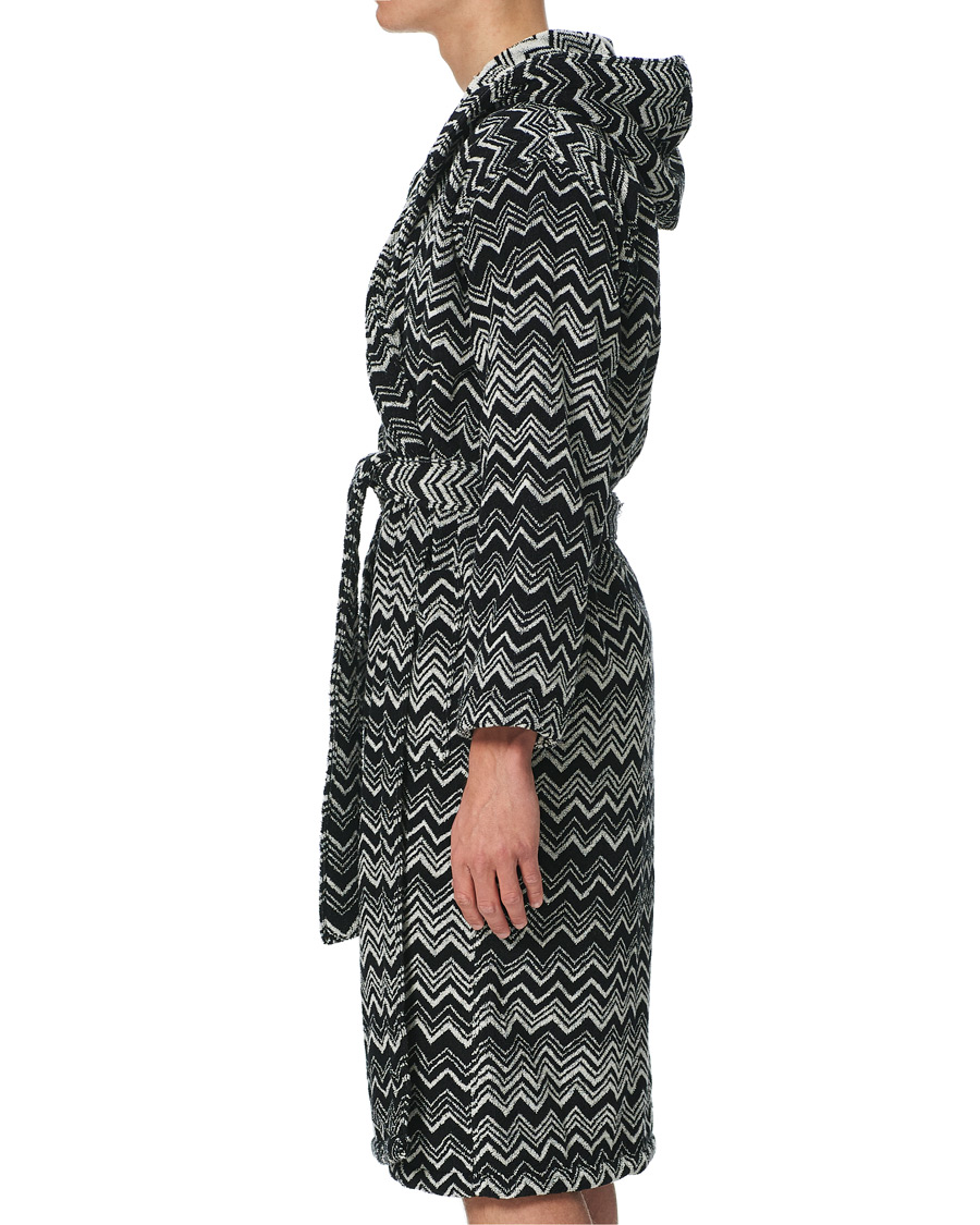 Herre | | Missoni Home | Keith Bathrobe Black/White