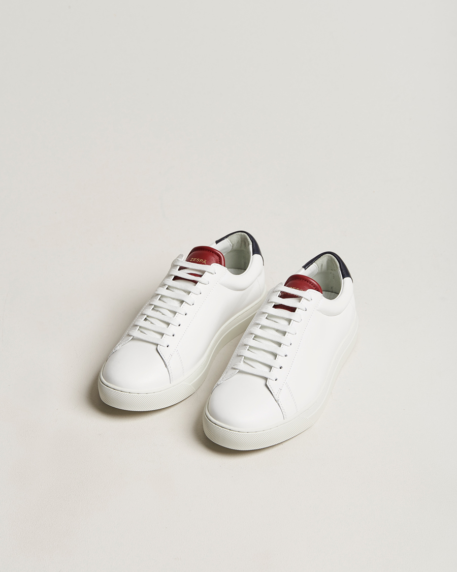 Herre | Zespà ZSP4 Nappa Leather Sneakers White/France | Zespà | ZSP4 Nappa Leather Sneakers White/France
