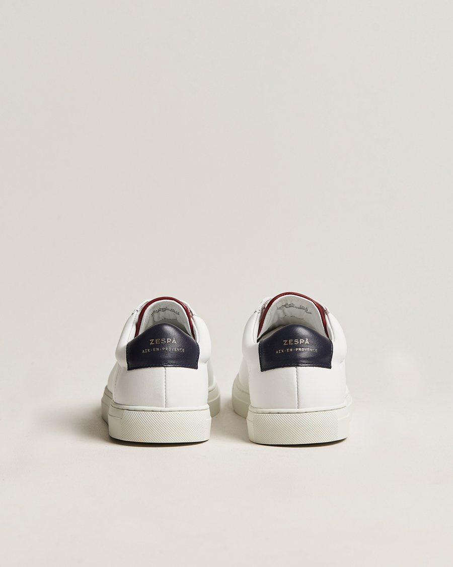 Herre | Zespà ZSP4 Nappa Leather Sneakers White/France | Zespà | ZSP4 Nappa Leather Sneakers White/France