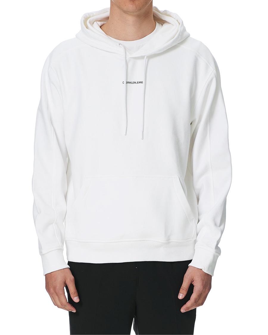 Herre | Trøjer | Calvin Klein Jeans | Micro Branding Hoodie Bright White