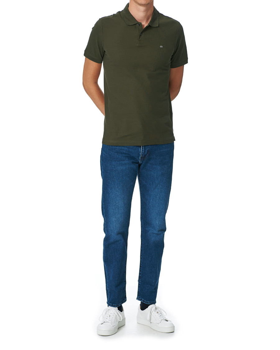 Herre | Polotrøjer | Calvin Klein | Slim Fit Refined Polo Dark Olive