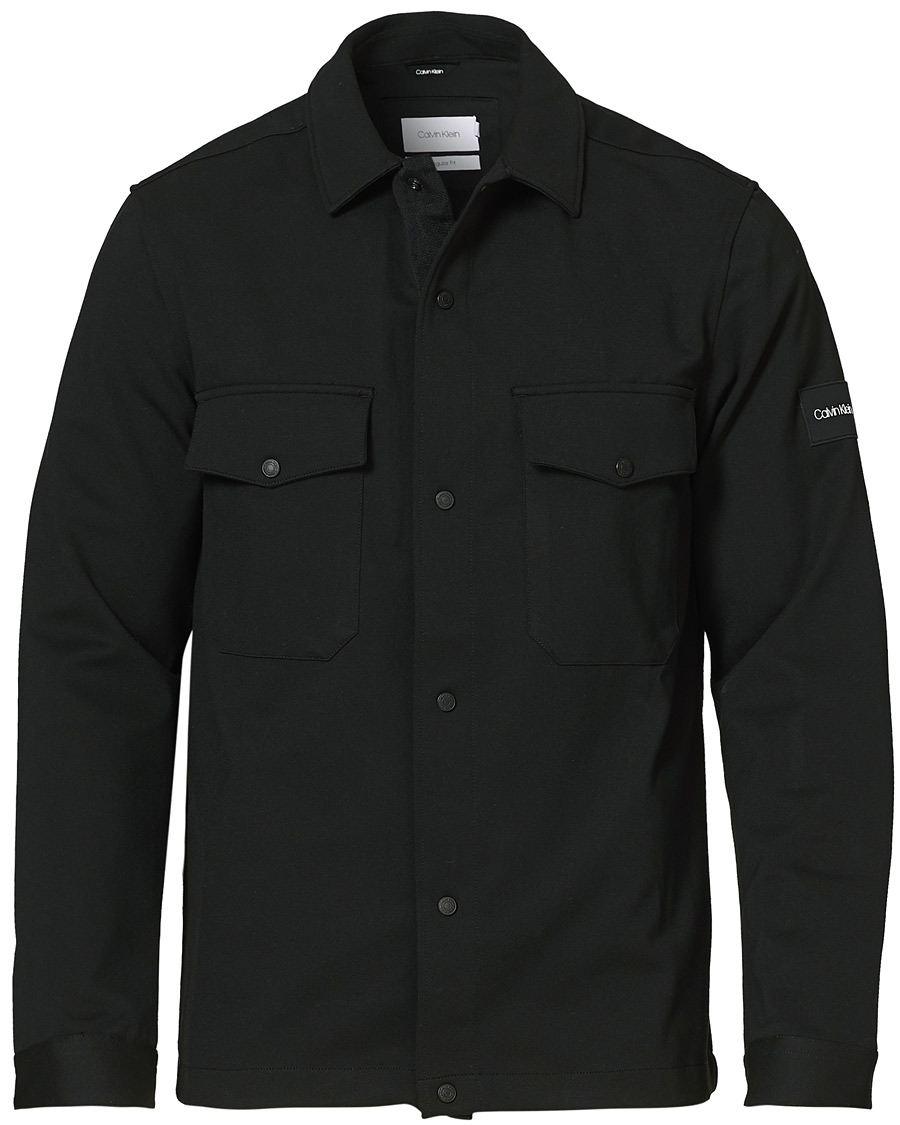 Herre | Skjorter | Calvin Klein | Comfort Knitted Overshirt Black