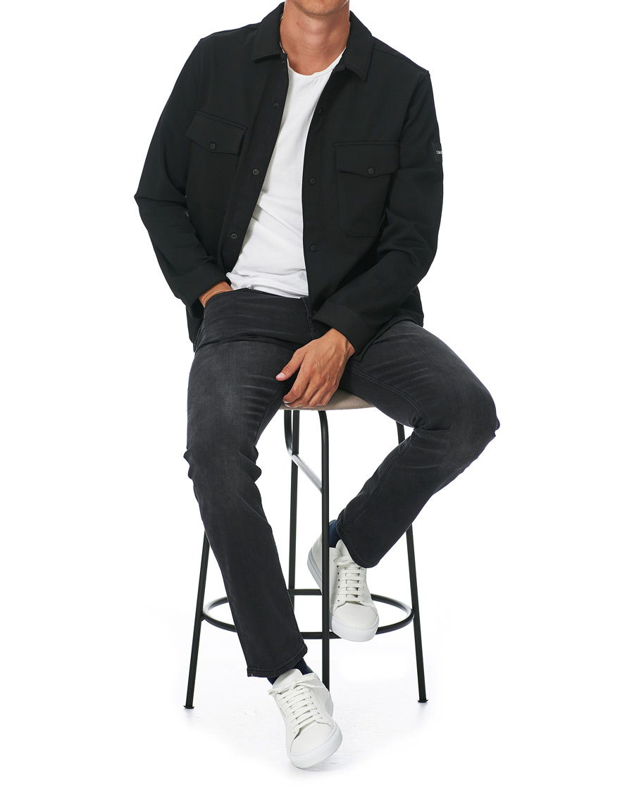 Herre | Skjorter | Calvin Klein | Comfort Knitted Overshirt Black