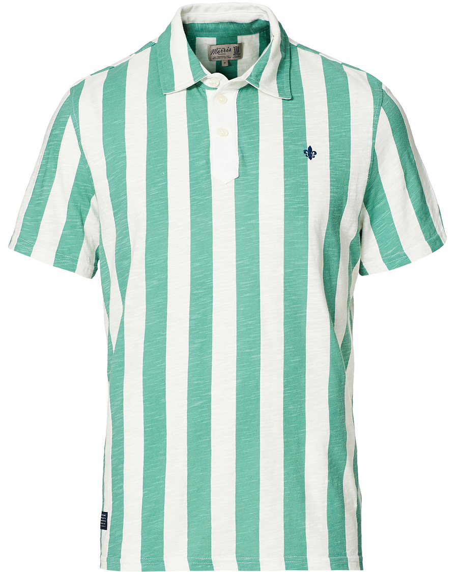 Herre | Polotrøjer | Morris | Keeton Stripe Piqué Shirt Green/White