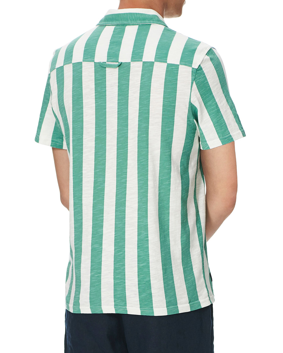 Herre | Polotrøjer | Morris | Keeton Stripe Piqué Shirt Green/White