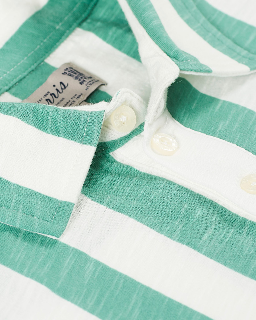 Herre | Polotrøjer | Morris | Keeton Stripe Piqué Shirt Green/White