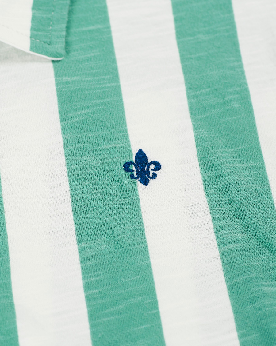 Herre | Polotrøjer | Morris | Keeton Stripe Piqué Shirt Green/White