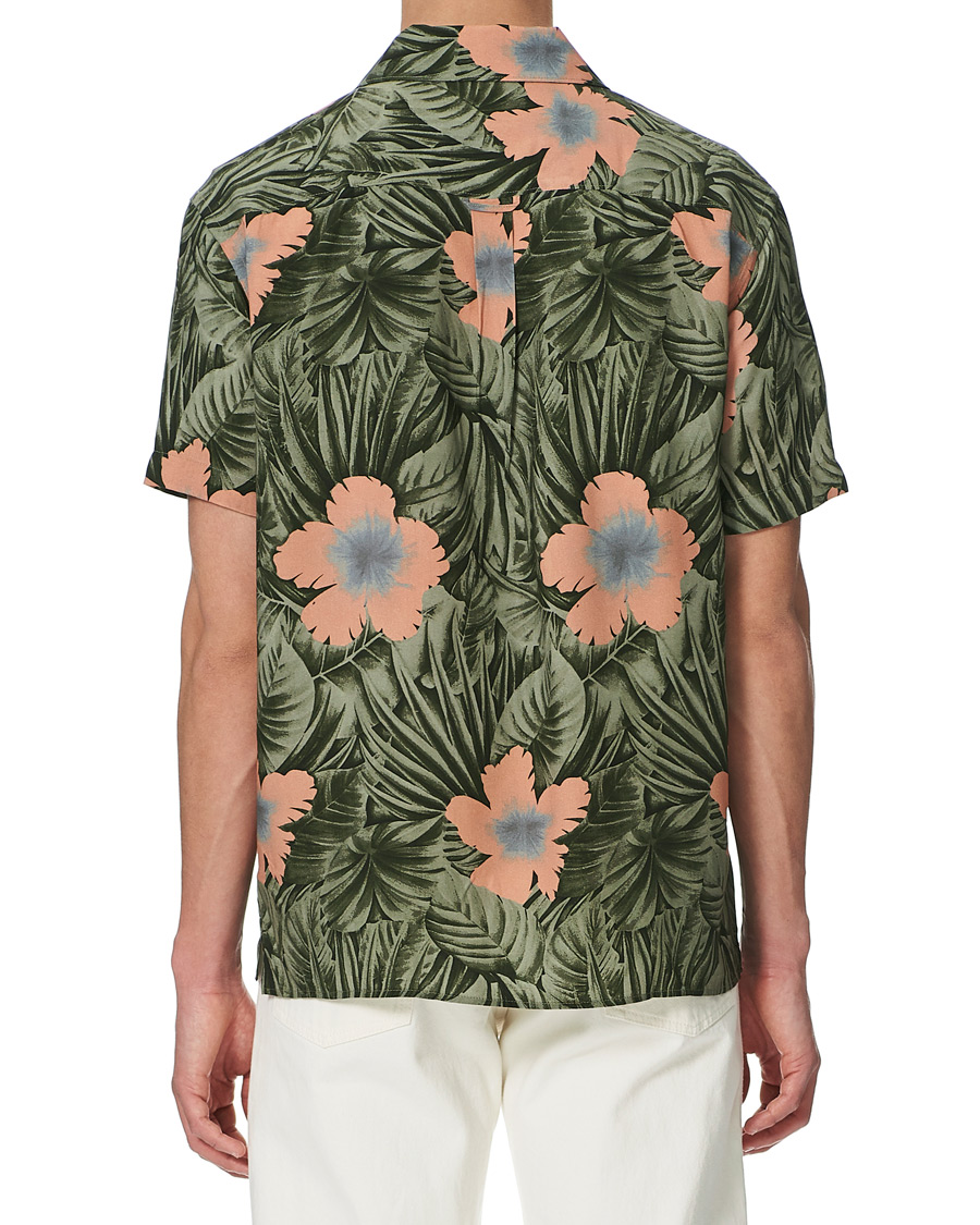 Herre | Skjorter | J.Lindeberg | Printed Short Sleeve Camp Collar Shirt Sage