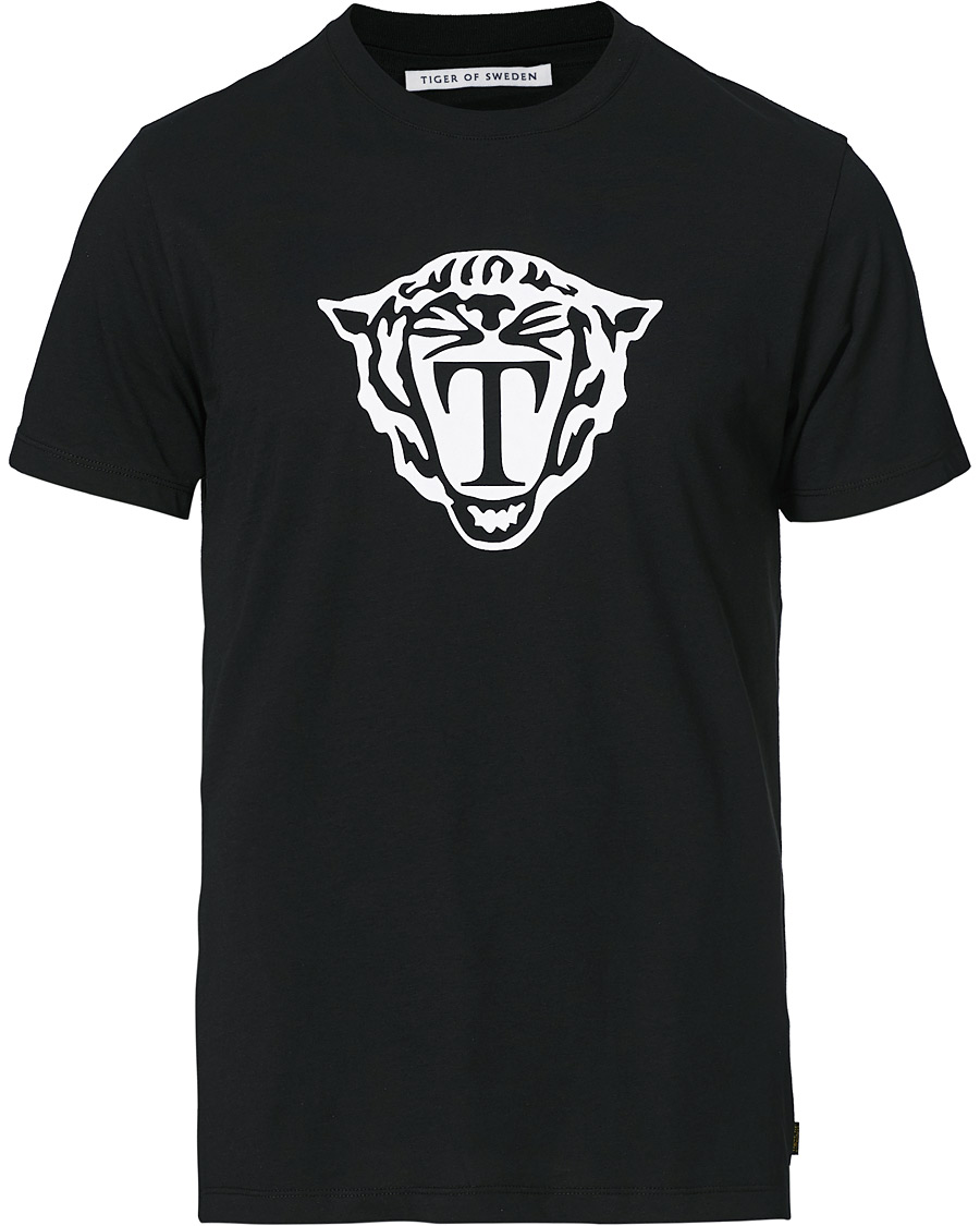 Herre | T-Shirts | Tiger of Sweden | Fleek Printed Crew Neck Tee Black