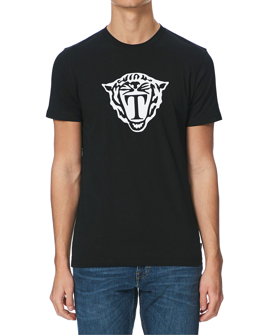 Herre | T-Shirts | Tiger of Sweden | Fleek Printed Crew Neck Tee Black