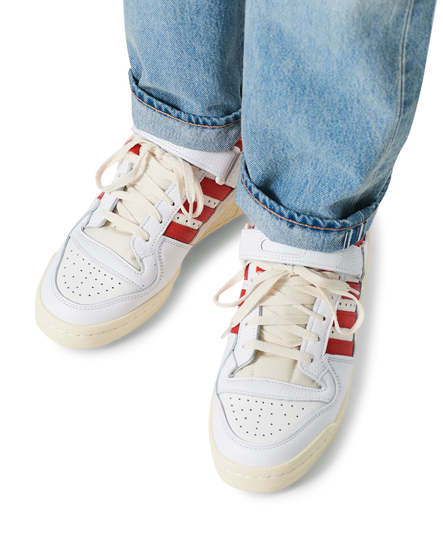 Herre | adidas Originals Forum 84 Low Sneaker White/Red | adidas Originals | Forum 84 Low Sneaker White/Red