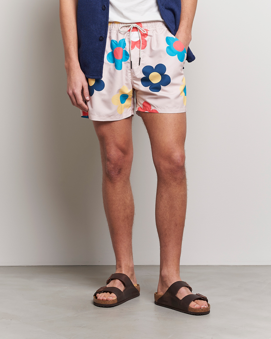 Herre | Badebukser med snøre | OAS | Printed Swimshorts Daisy