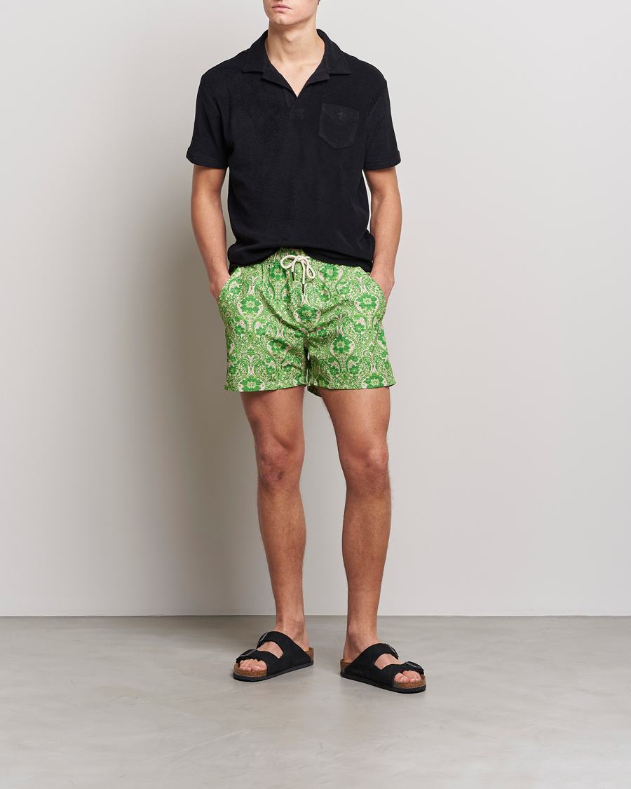 Herre | Badebukser | OAS | Printed Swim Shorts Greenie