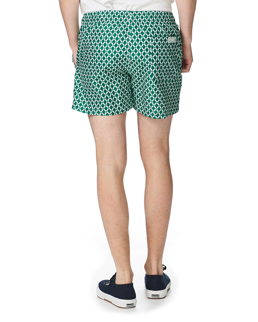 Herre | Badebukser | OAS | Printed Swim Shorts Green Tile
