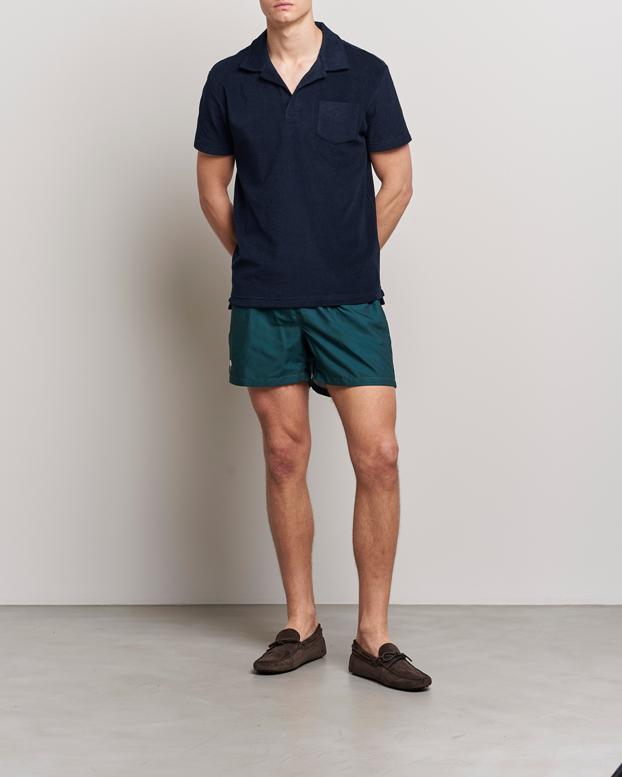 Herre | Badebukser | OAS | Plain Swimshorts Dark Green