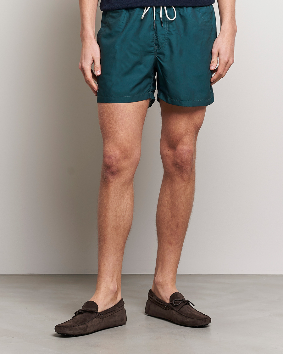 Herre | Badebukser | OAS | Plain Swimshorts Dark Green