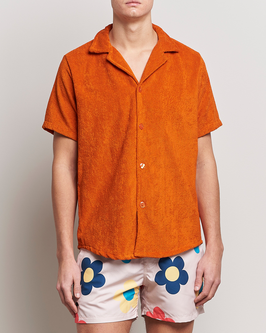 Herre | Skjorter | OAS | Terry Cuba Short Sleeve Shirt Terracotta