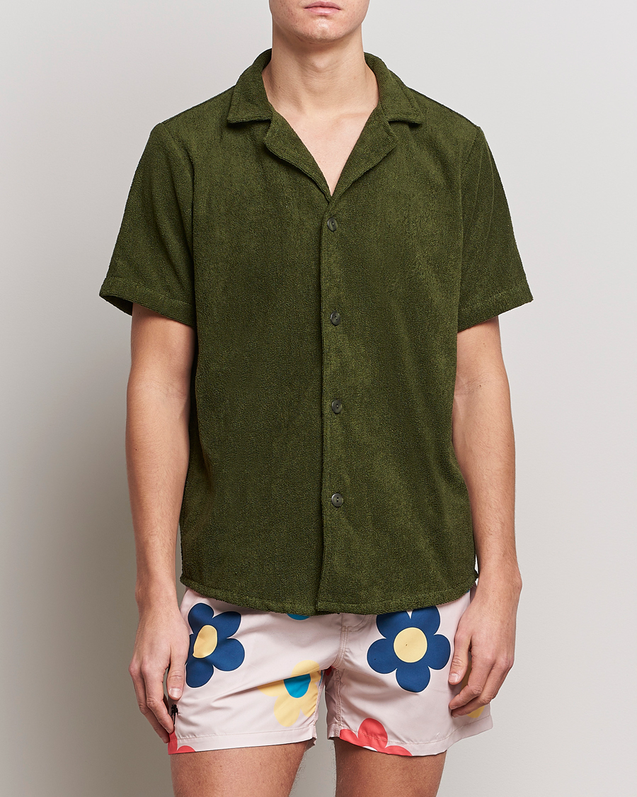 Herre | Kortærmede skjorter | OAS | Terry Cuba Short Sleeve Shirt Army