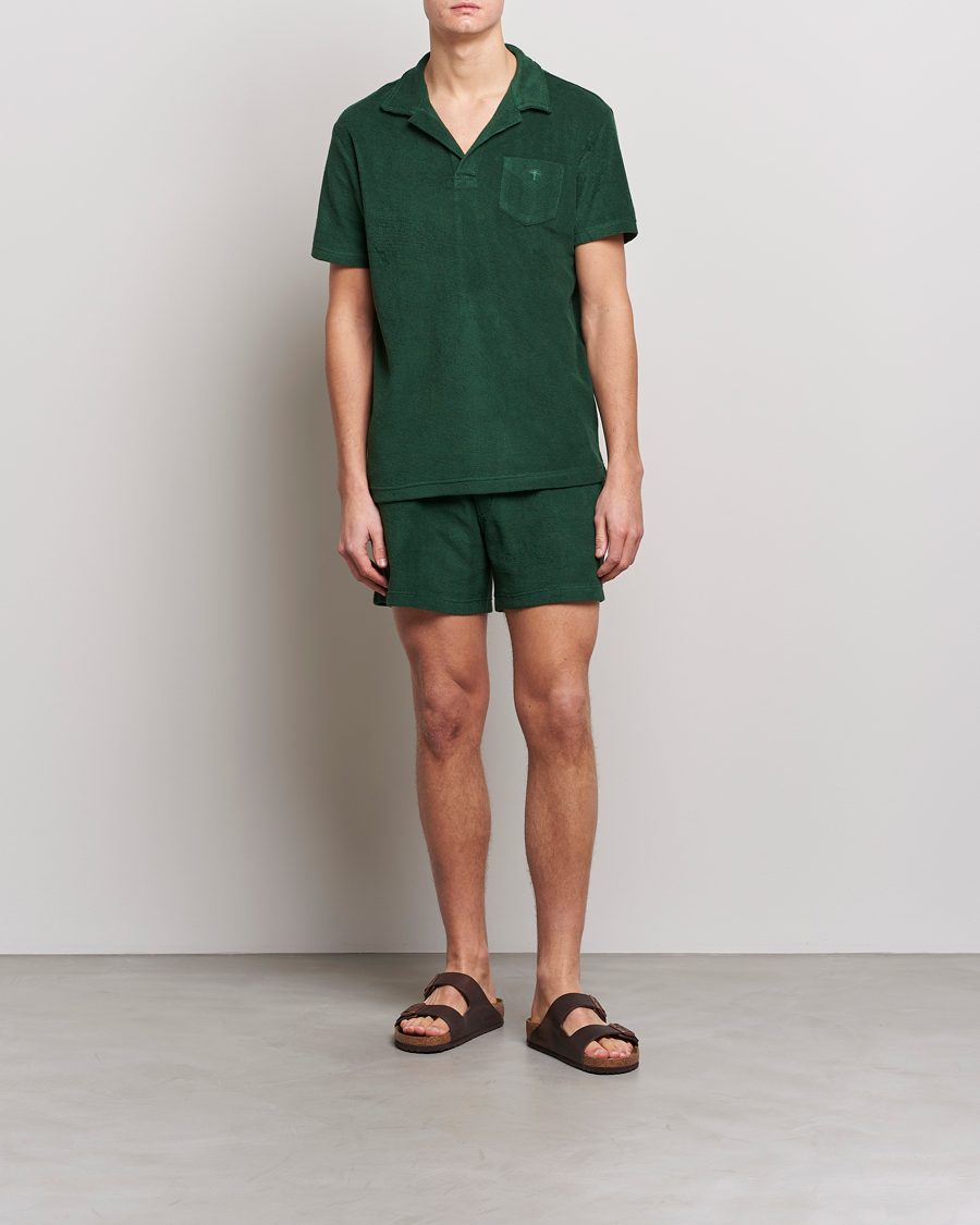 Herre | Polotrøjer | OAS | Short Sleeve Terry Polo Dark Green