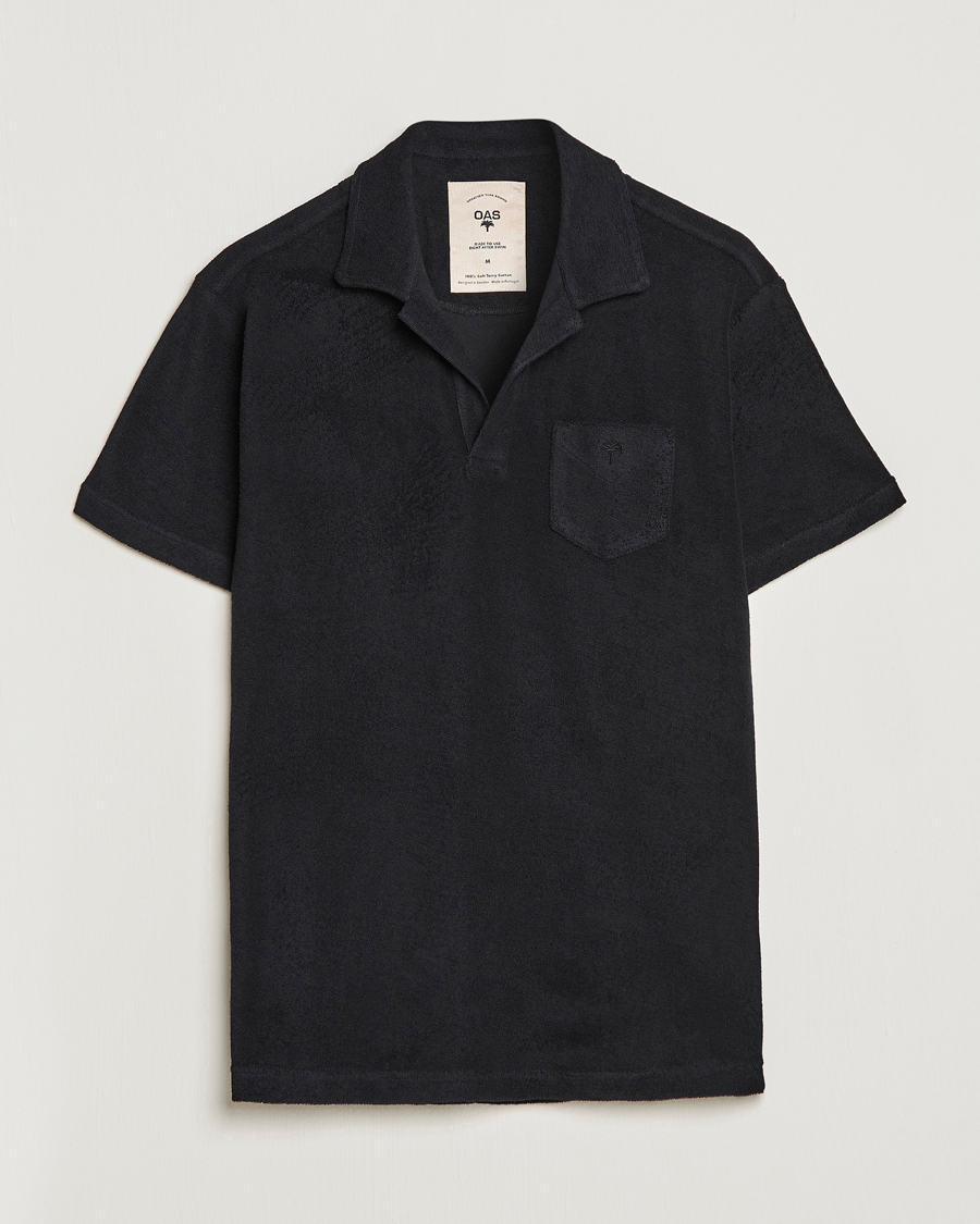 Herre | Polotrøjer | OAS | Short Sleeve Terry Polo Black