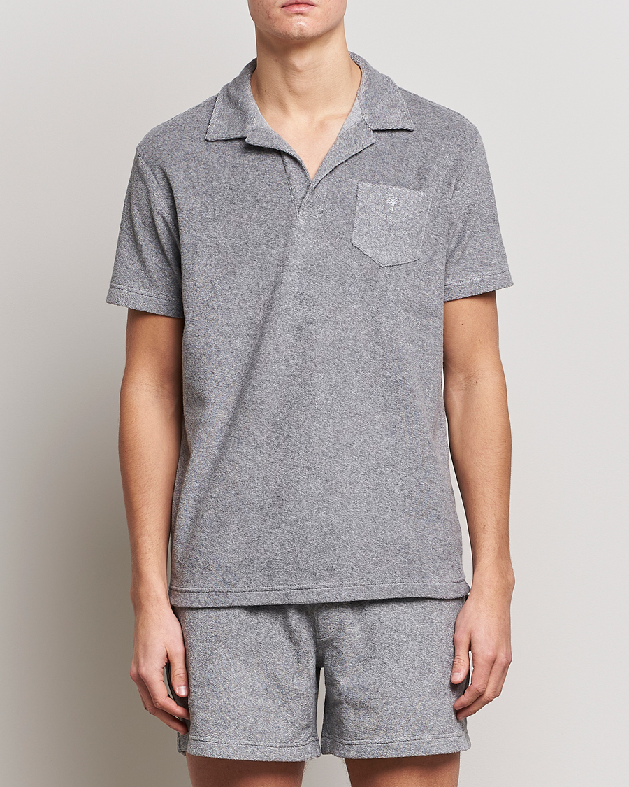 Herre | Polotrøjer | OAS | Short Sleeve Terry Polo Grey Melange