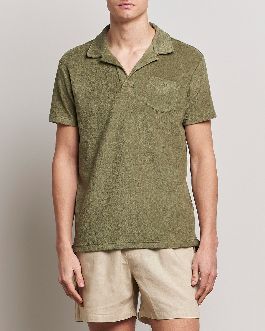 Herre | OAS | OAS | Short Sleeve Terry Polo Khaki